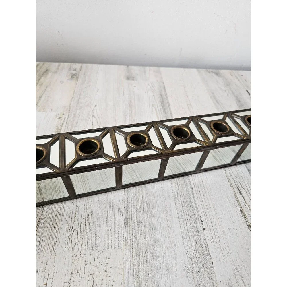 Pier 1 reversible candle holder tea light tapers mirror Xmas decor home‎ unique